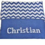Hand Knit 

Chevron Blanket 

with Name
