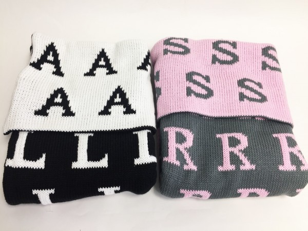 Hand Knit Personalized Baby Blanket - Initials - Image 2
