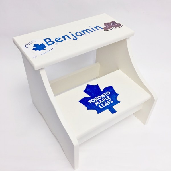 Personalized Kids Stool - Toronto Maple Leaf