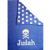 Hand Knit Personalized Blanket - Skull