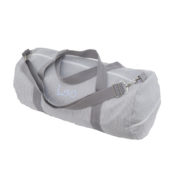 Personalized Weekend Duffel - Grey Seersucker (in baby blue)