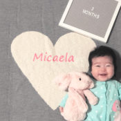 Personalized Natural Cotton Baby Blankets