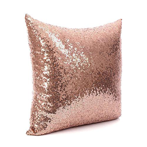 Rose Gold Personalized Sequin Pillow