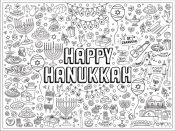 Life-Size Personalized Hanukkah Colouring Poster