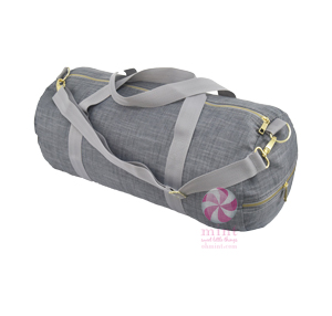 Personalized Weekend Duffel Bag – Grey Chambray
